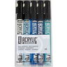 Pebeo Acrylic Marker Set of 5 White/Black/Cyan/Blue/Night Blue Pebeo Acrylic Marker Set of 5 White/Black/Cyan/Blue/Night Blue