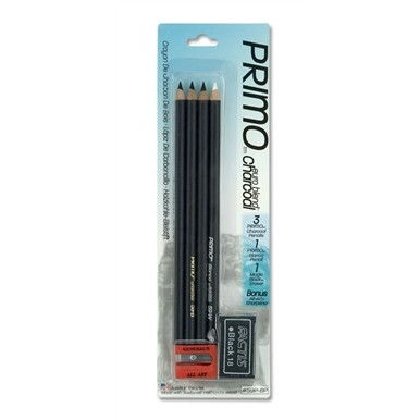 Primo Euro Blend Charcoal Pencils Pack of 4 Primo Euro Blend Charcoal Pencils Pack of 4