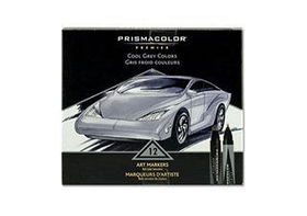 Prismacolor Premier Dual-End Marker Set of 12 Cool Greys