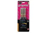 Sakura Pigma Graphic Pen Black Set of 3