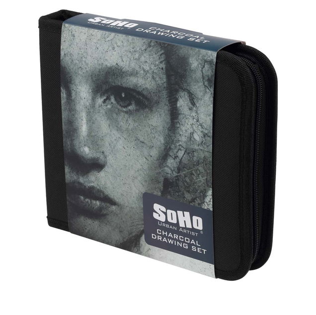 SoHo Charcoal Drawing Set + Mannequin in Zipper Case SoHo Charcoal Drawing Set + Mannequin in Zipper Case