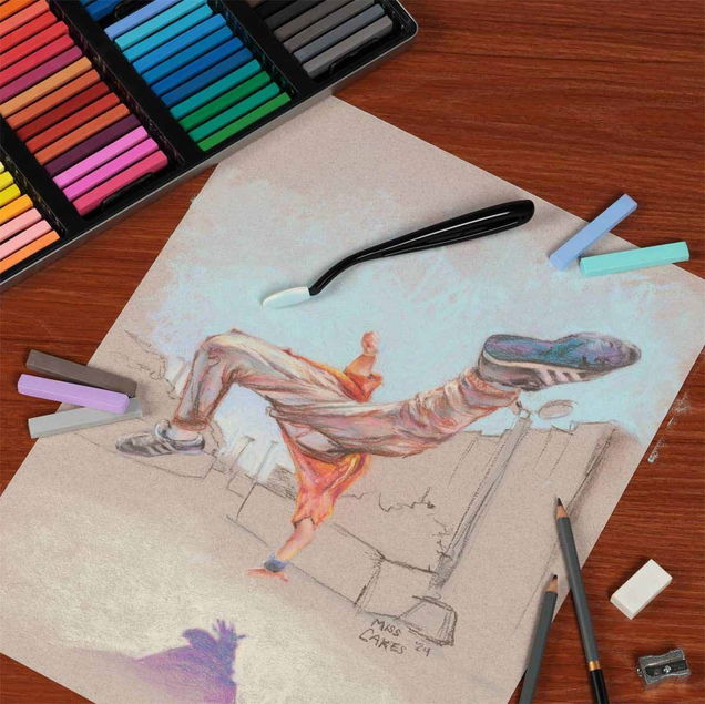 SoHo Pastel Blender Palette Knife and Covers Set - (92386) SoHo Pastel Blender Palette Knife and Covers Set - (92386)