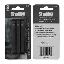 SoHo Compressed Graphite Stick 6B Pack of 3 SoHo Compressed Graphite Stick 6B Pack of 3