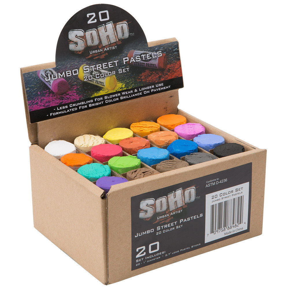 SoHo Urban Artist Jumbo Street Pastel Set of 20