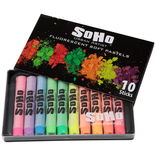 SoHo Artists Soft Pastel Set of 10 Fluorescent Colors