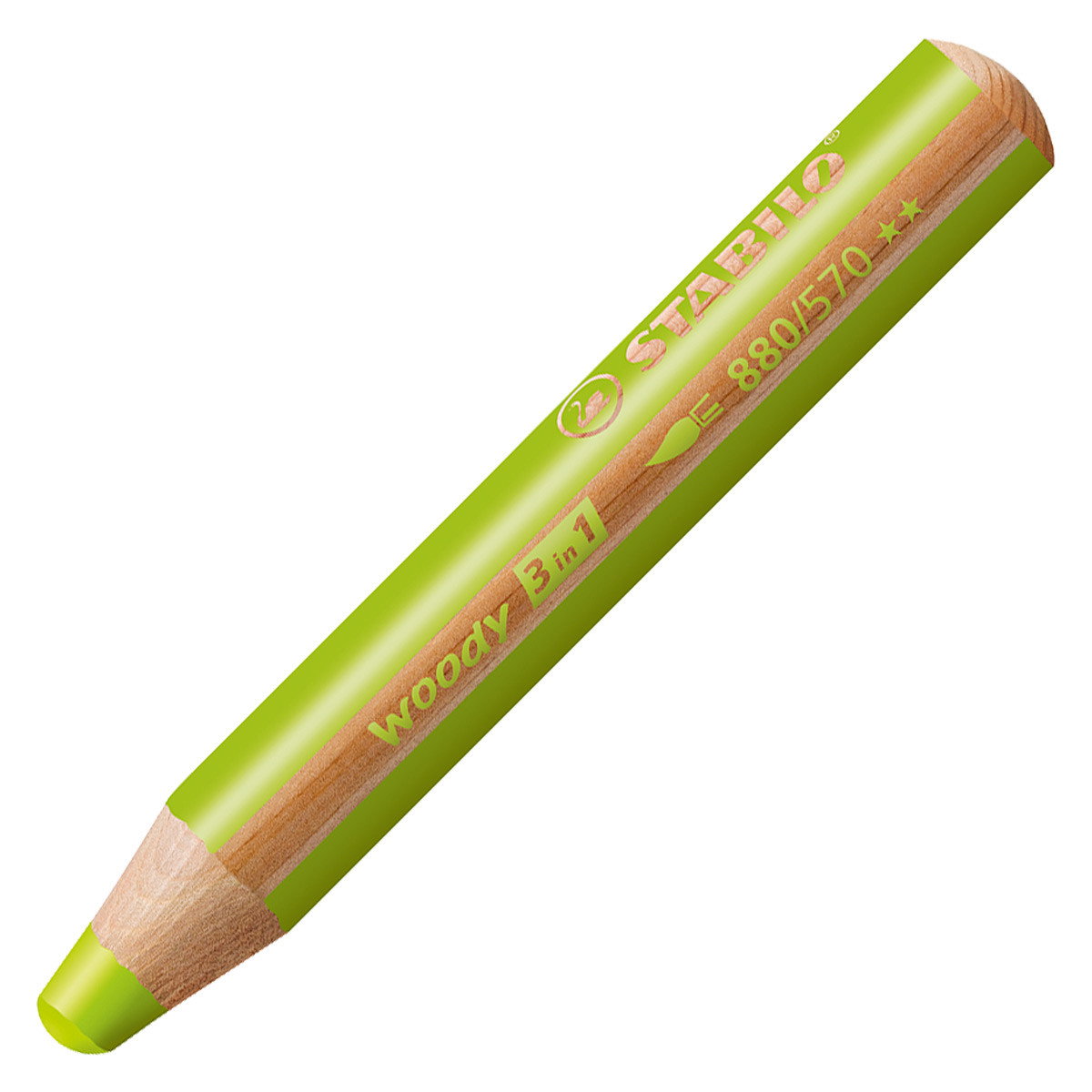 Stabilo Woody 3-in-1 Chunky Pencil Leaf Green - (200038538)