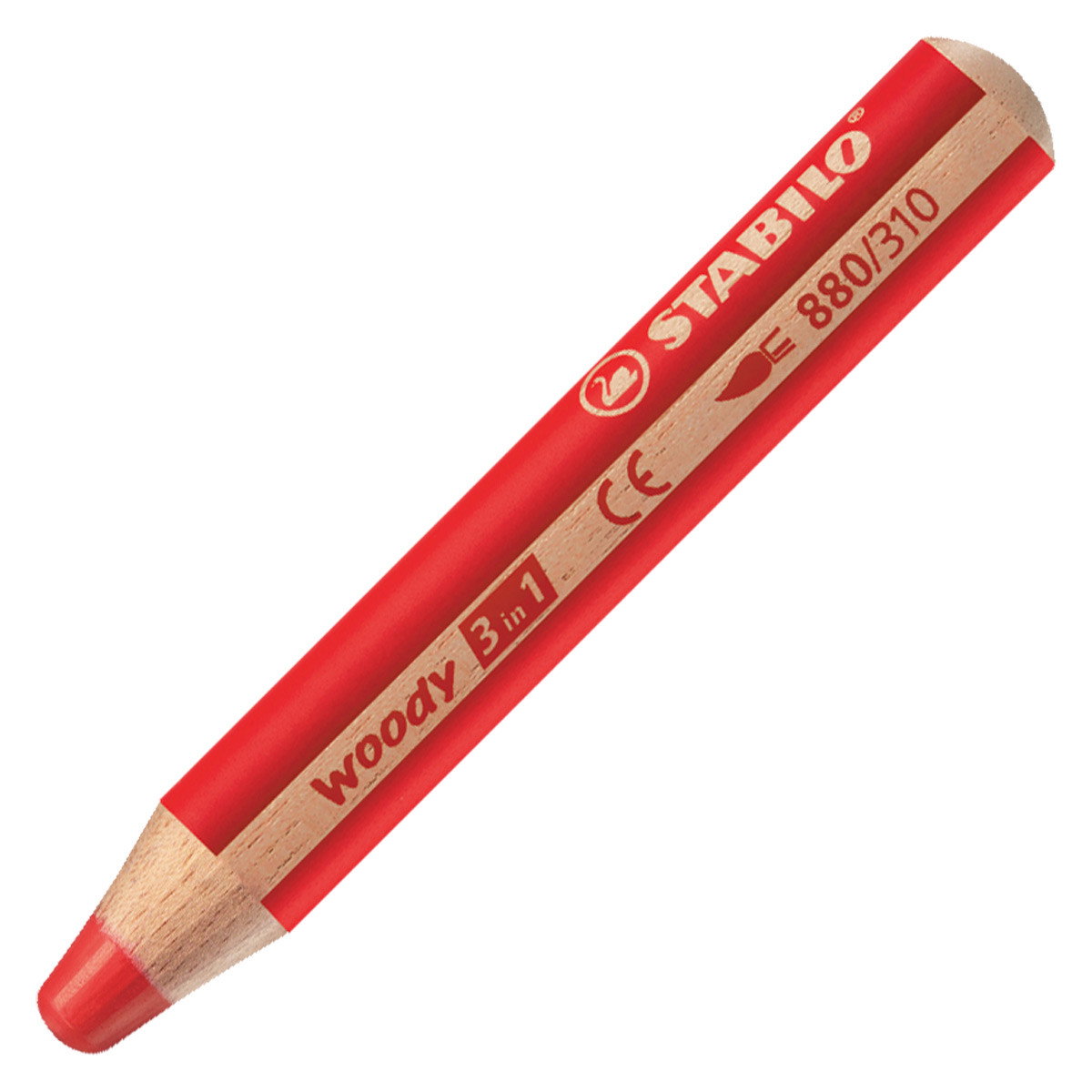 Stabilo Woody 3-in-1 Chunky Pencil Red - (200038543)