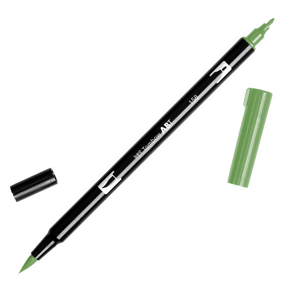 Tombow Dual Brush Pen Dark Olive 158 - (100012158)