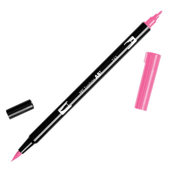 Tombow Dual Brush Pen Hot Pink 743 - (100012743)