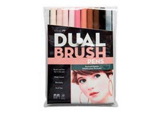 Tombow Dual Brush Pen Portrait Colors Set of 10