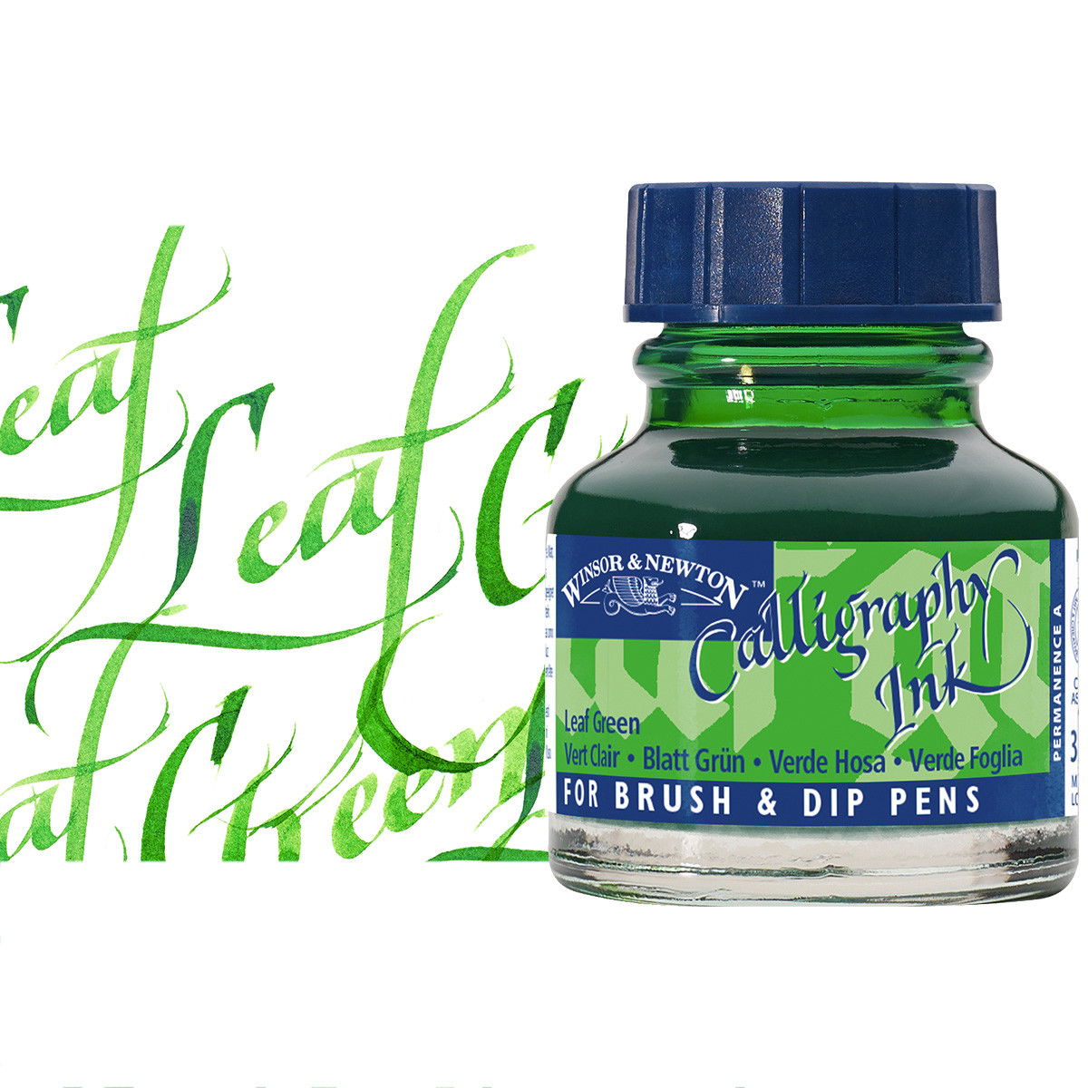 Winsor & Newton Calligraphy Ink Leaf Green 30ml Bottle - (200039814)