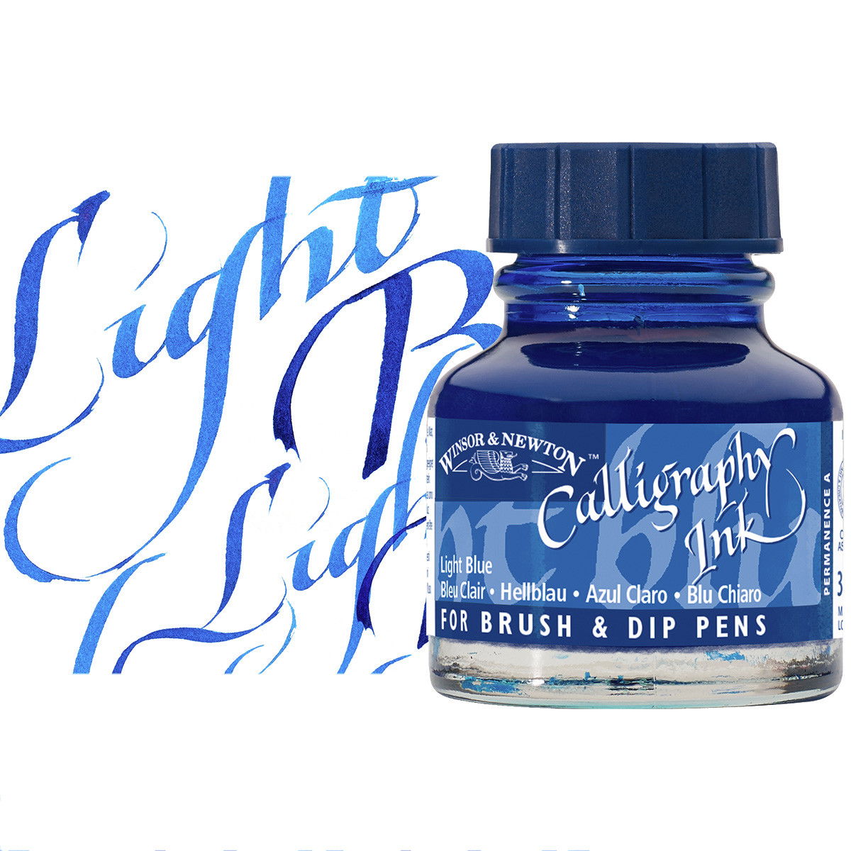 Winsor & Newton Calligraphy Ink Light Blue 30ml Bottle - (200039816)
