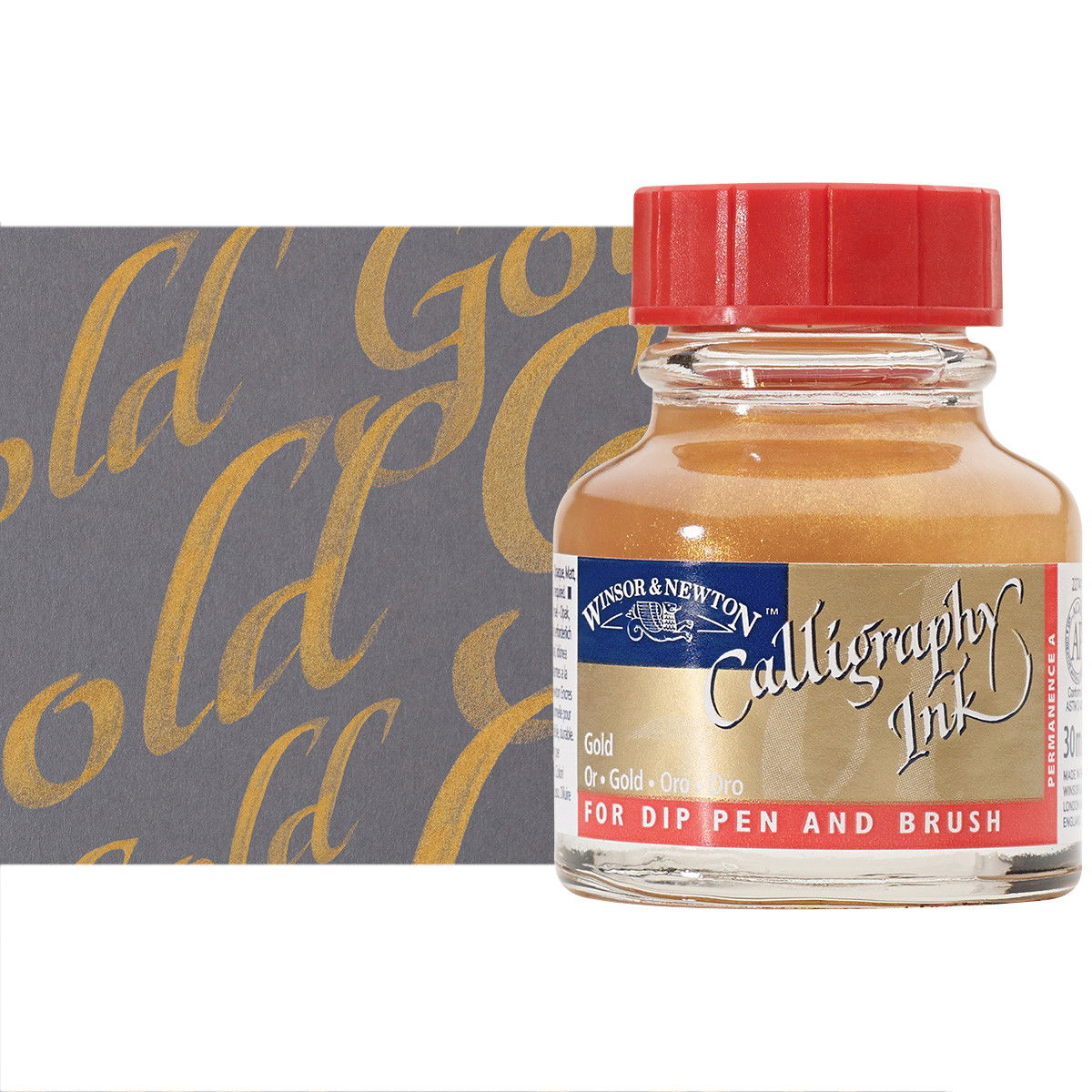 Winsor & Newton Calligraphy Ink Gold 30ml Bottle - (200039824)