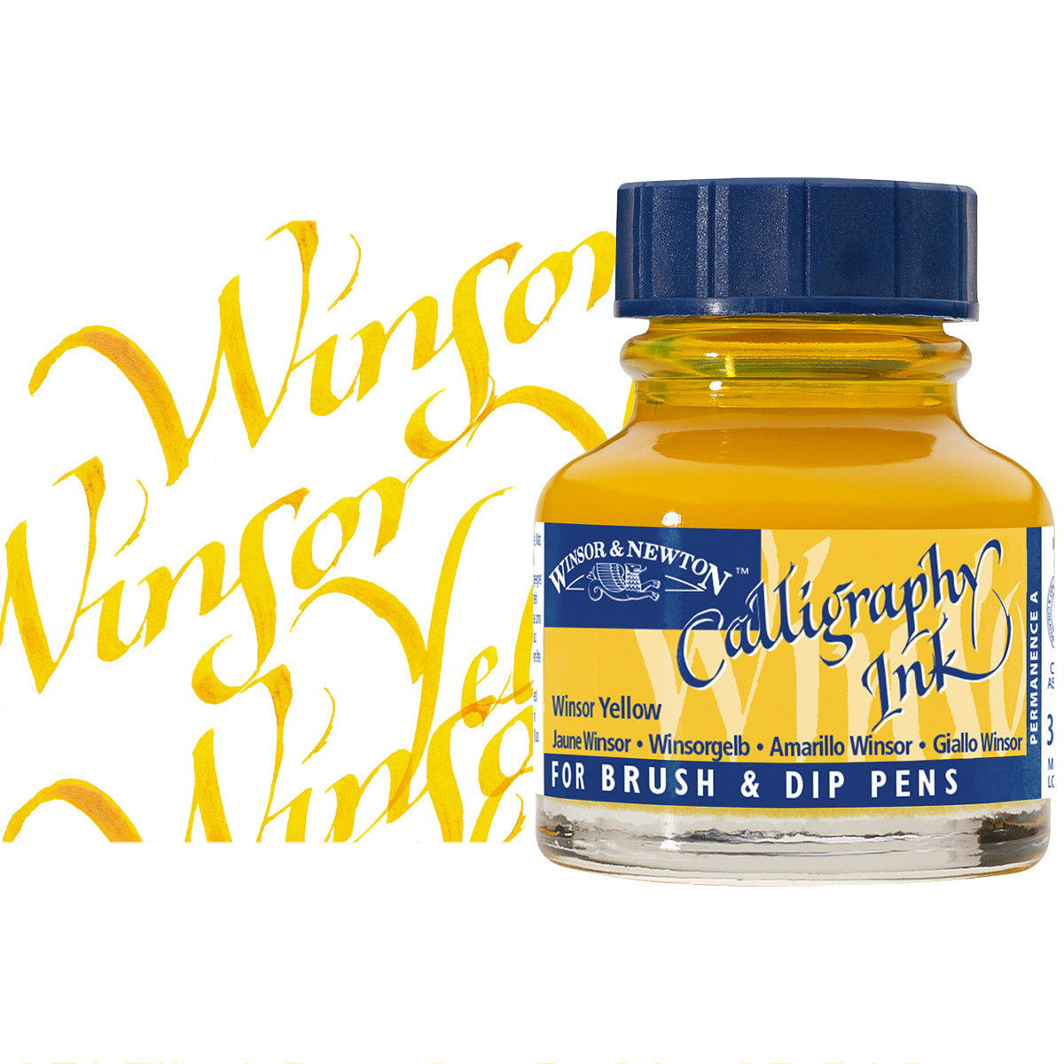 Winsor & Newton Calligraphy Ink Winsor Yellow 30ml Bottle - (200039822)