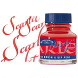 Winsor & Newton Calligraphy Ink Scarlet 30ml Bottle - (200039818)