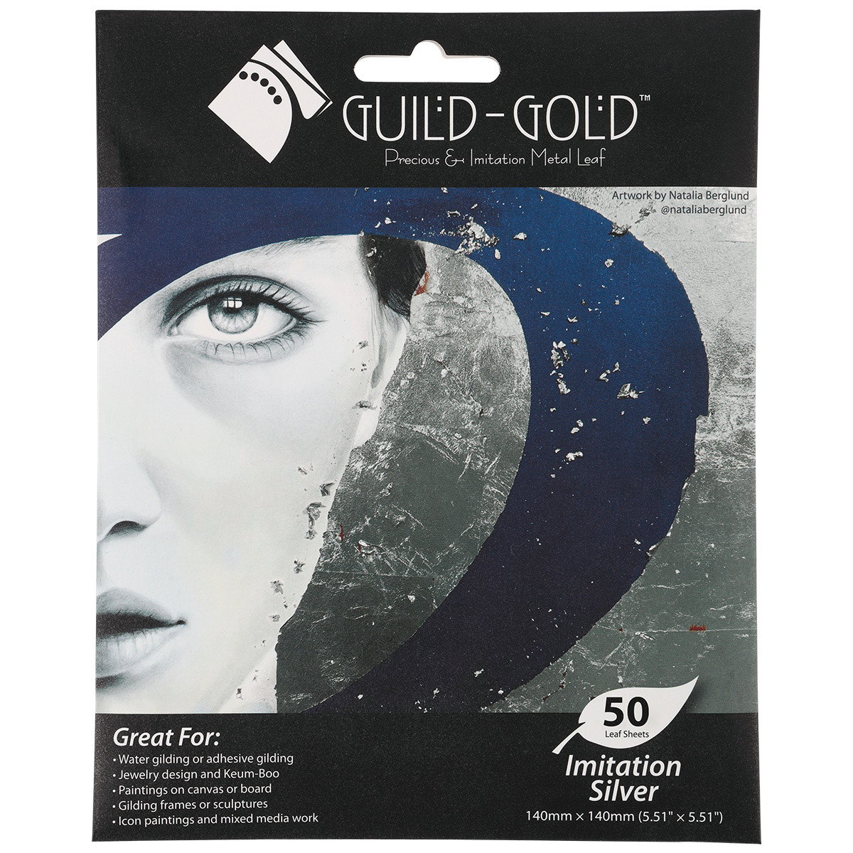 Guild-Gold Imitation Silver Leaf Book of 50 (Loose) - (90900)