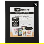 Ambiance 5 Pack Black Presentaion Mat-Frame 11x14 for a 8x10 Picture - (90570)