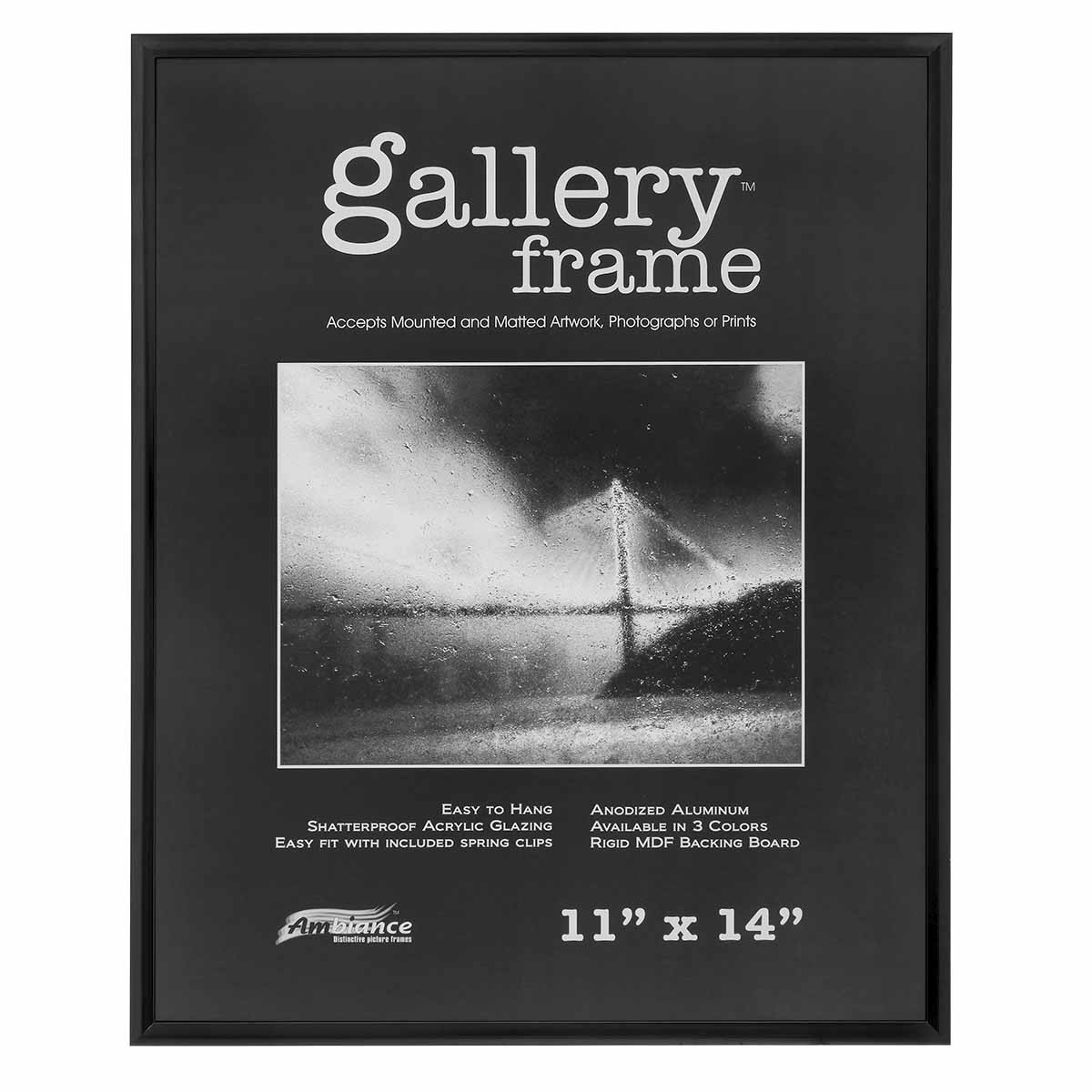 Ambiance Gallery Aluminum Frame 11"x14" Black - (72083)