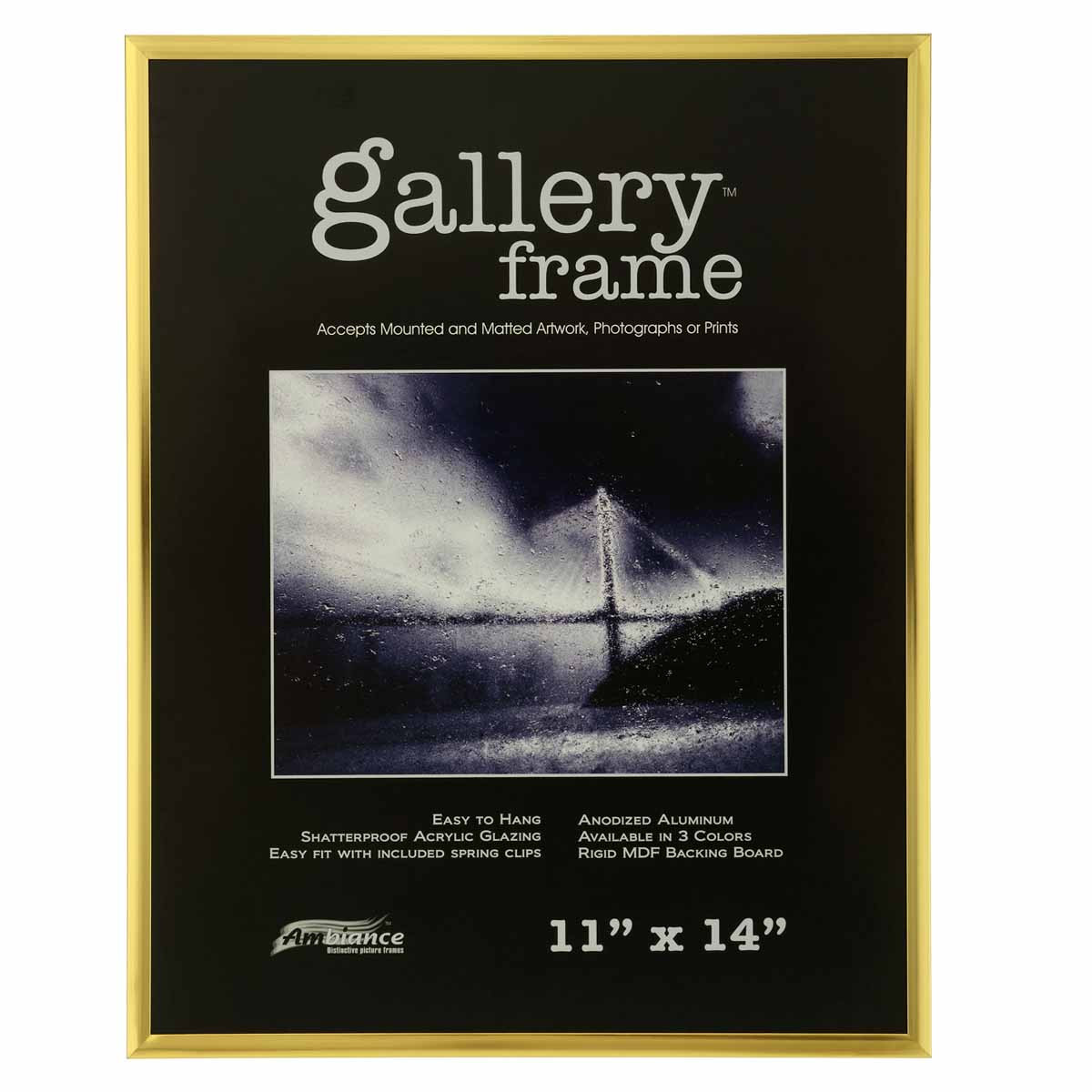 Ambiance Gallery Aluminum Frame 11"x14" Gold - (72070)