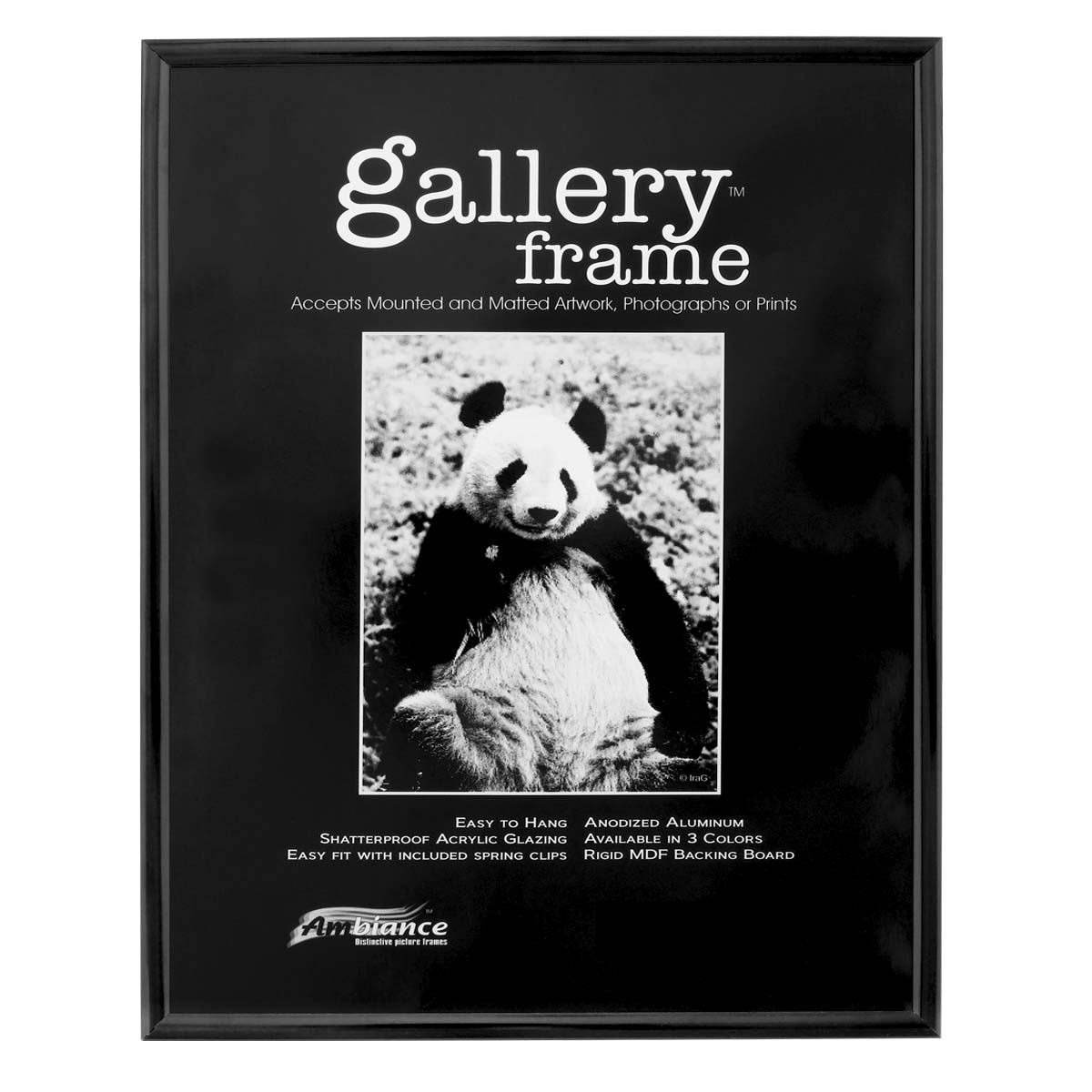 Ambiance Gallery Aluminum Frame 5"x7" Black - (72080)