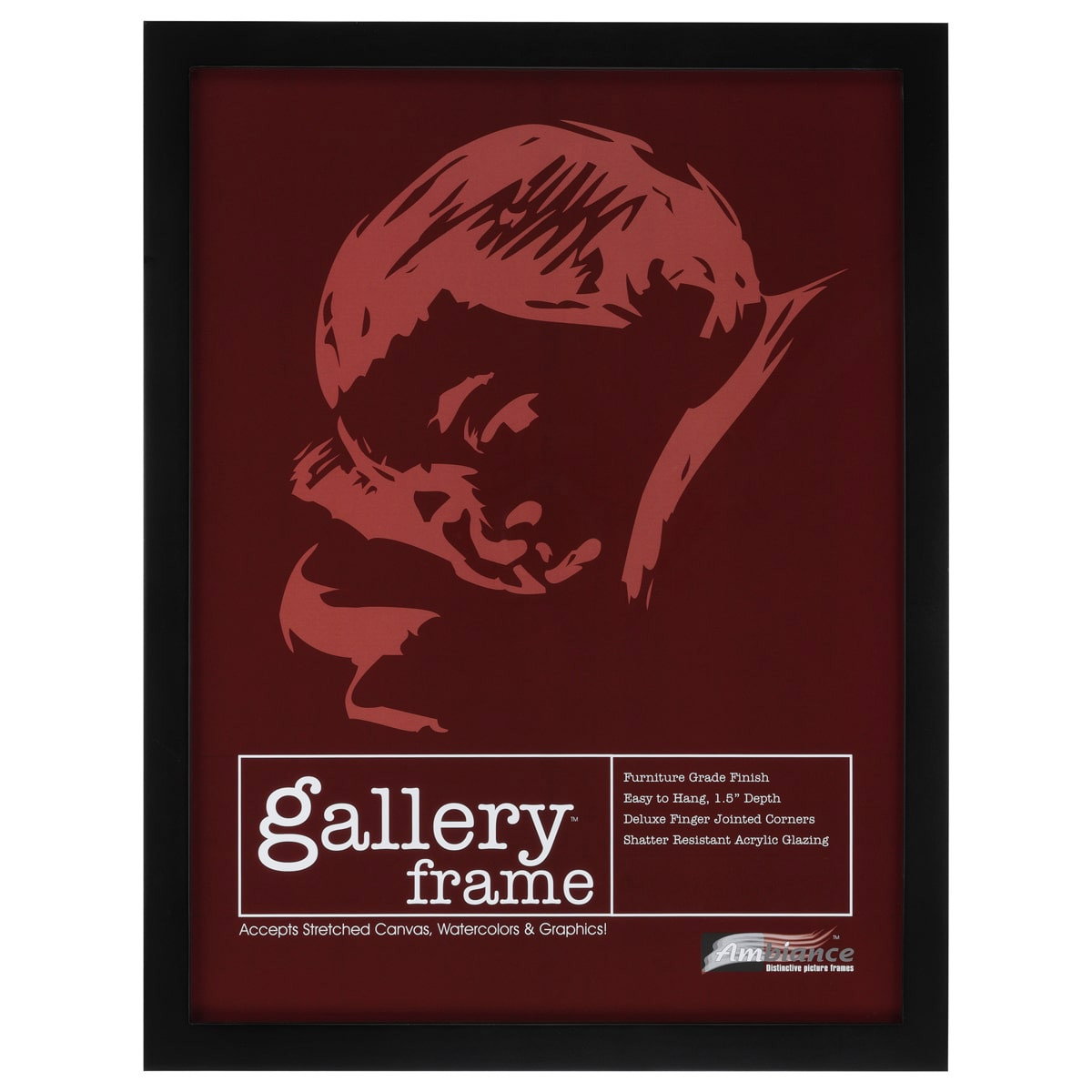 Ambiance Gallery Wood Frame Black 26"x34" - (91571)