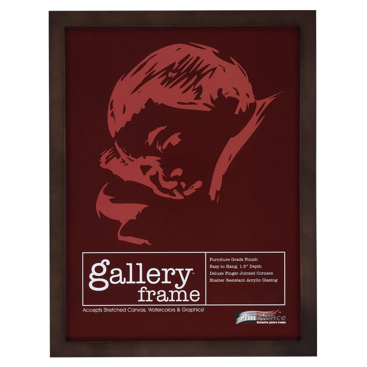 Ambiance Gallery Wood Frame Espresso 9"x12" - (78058)