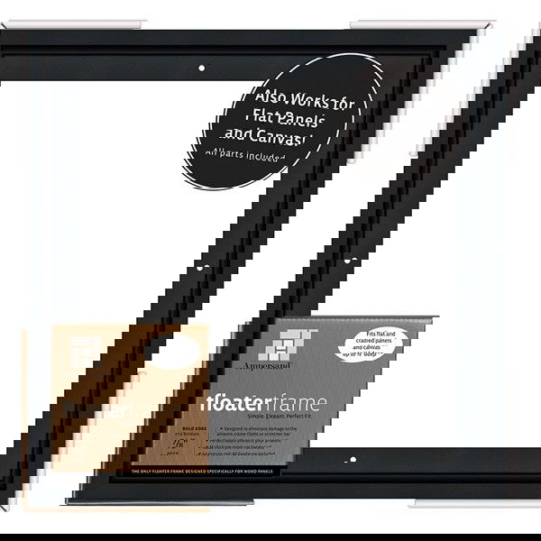Ampersand Bold 7/8in Depth Floater Frame Black 12x12 inch - (200025294)
