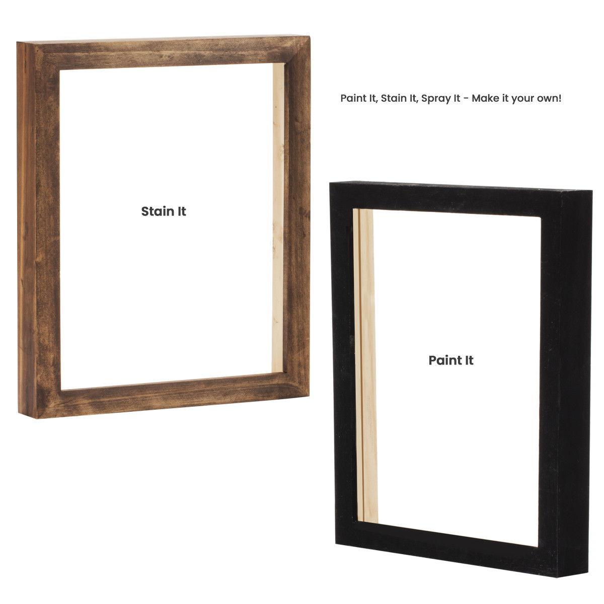 Ambiance Gallery Open Back Unfinished Wood Frame