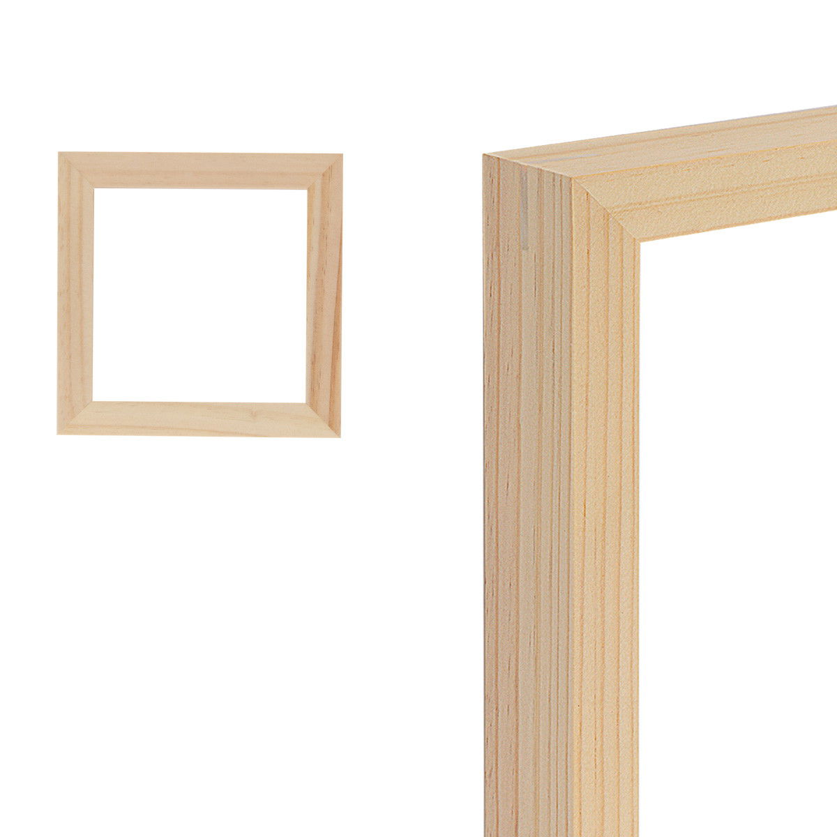 Ambiance Gallery Open Back Unfinished Wood Frame