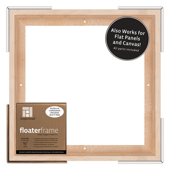 Ampersand Bold 7/8in Depth Floater Frame Maple 12x12 inch - (200025284)