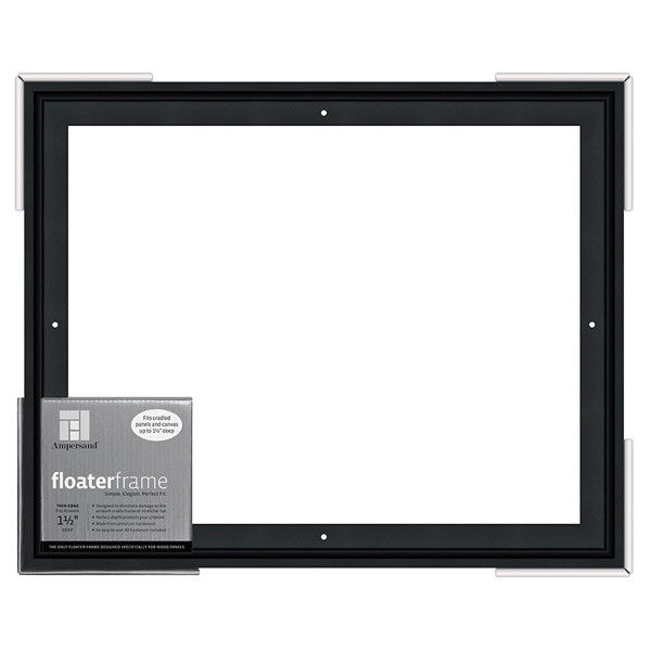Ampersand Thin 1.5in Depth Floater Frame Black 12x16 inch - (200029227)