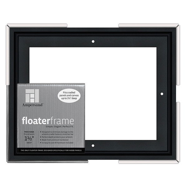 Ampersand Thin 1.5in Depth Floater Frame Black 8x10 inch - (200025337)