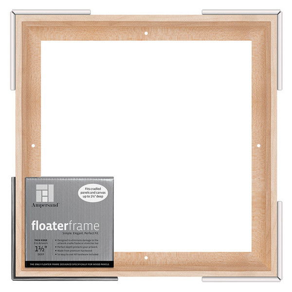 Ampersand Thin 1.5in Depth Floater Frame Maple 12x12 inch - (200025329)