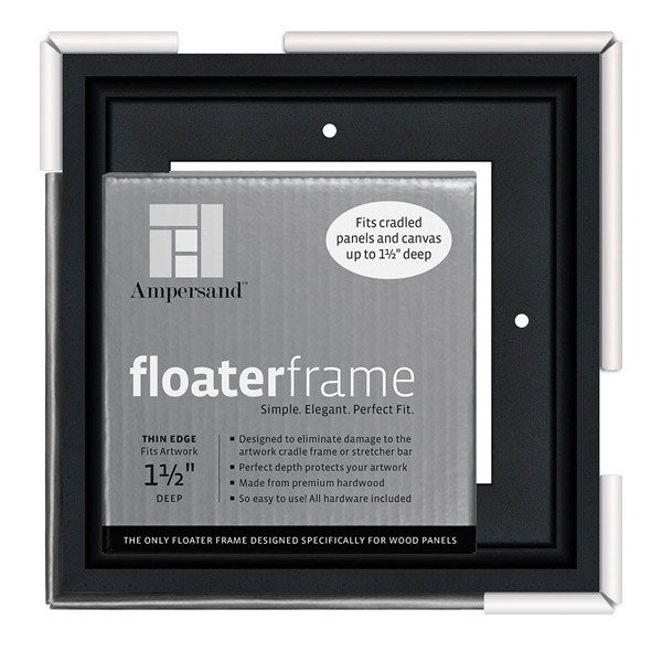 Ampersand Thin 1.5" Depth Floater Frame Black 6"x6" - (200029224)