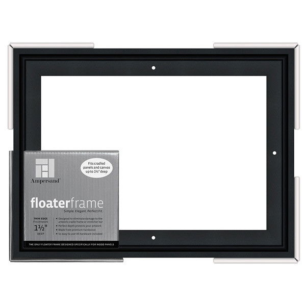 Ampersand Thin 1.5in Depth Floater Frame Black 9x12 inch - (200029225)