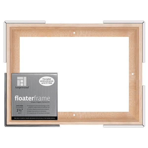 Ampersand Thin 1.5in Depth Floater Frame Maple 9x12 inch - (200029215)