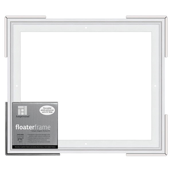 Ampersand Thin 1.5in Depth Floater Frame White 11x14 inch - (200025333)