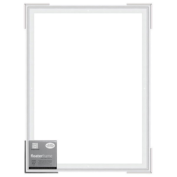 Ampersand Thin 1.5in Depth Floater Frame White 18x24 inch - (200029223)