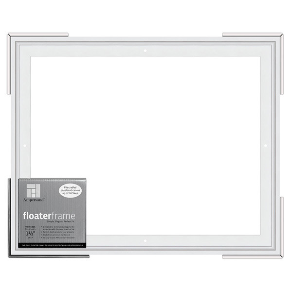 Ampersand Thin 1.5" Depth Floater Frame White 12"x16" - (200029222)
