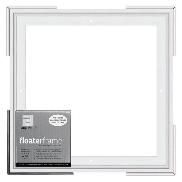 Ampersand Thin 1.5in Depth Floater Frame White 12x12 inch - (200025334)