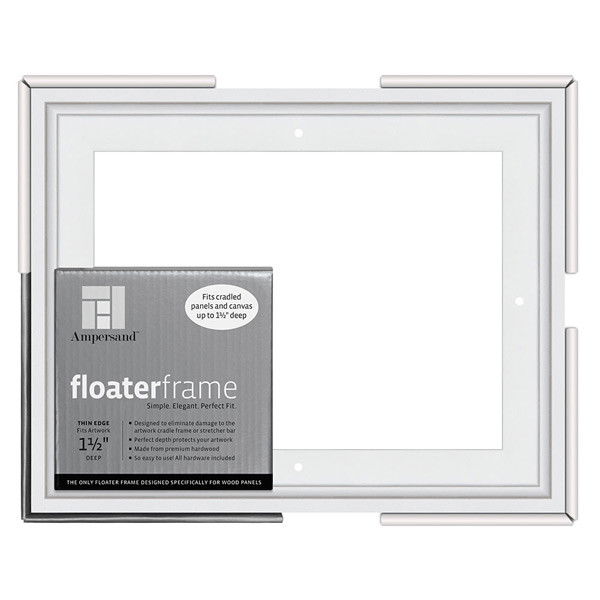 Ampersand Thin 1.5in Depth Floater Frame White 8x10 inch - (200025332)