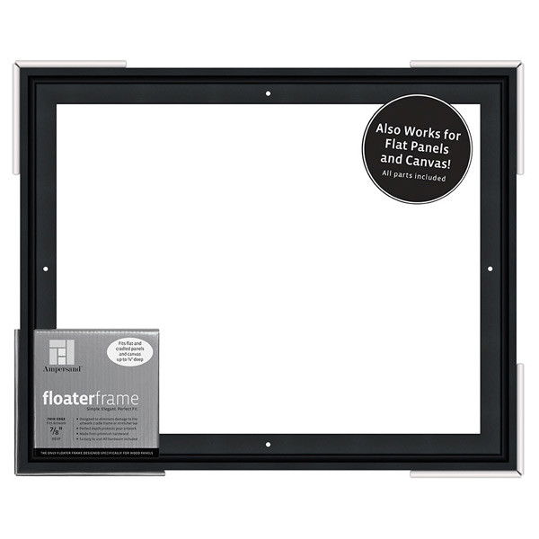 Ampersand Thin 7/8in Depth Floater Frame Black 12x16 inch - (200029212)