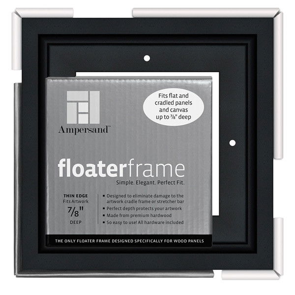 Ampersand Thin 7/8in Depth Floater Frame Black 6x6 inch - (200029209)