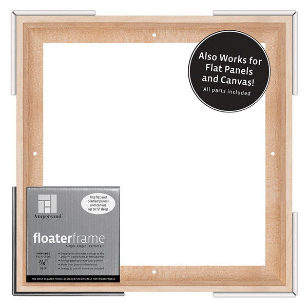 Ampersand Thin 7/8in Depth Floater Frame Maple 12x12 inch - (200025314)