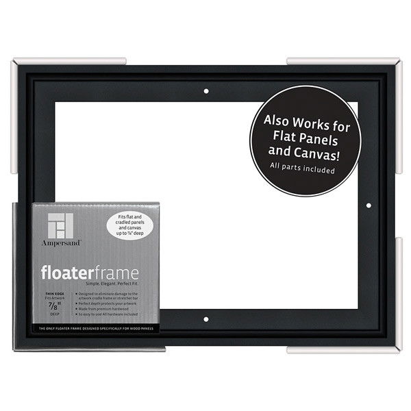 Ampersand Thin 7/8in Depth Floater Frame Black 9x12 inch - (200029210)