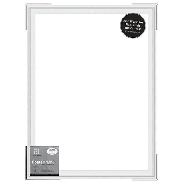 Ampersand Thin 7/8in Depth Floater Frame White 18x24 inch - (200029208)