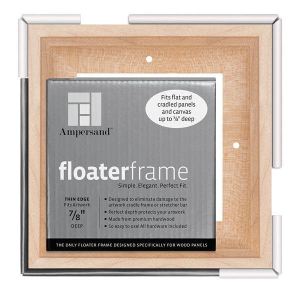 Ampersand Thin 7/8in Depth Floater Frame Maple 6x6 inch - (200029199)