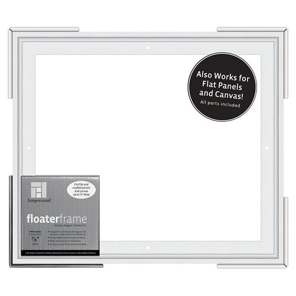 Ampersand Thin 7/8in Depth Floater Frame White 11x14 inch - (200025318)
