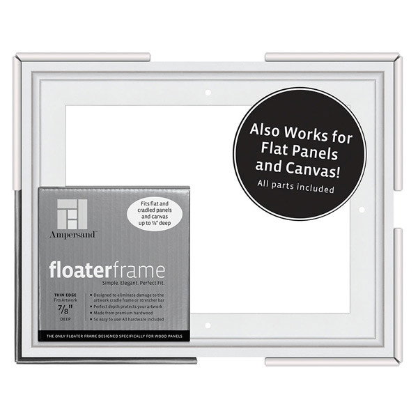 Ampersand Thin 7/8" Depth Floater Frame White 8"x10" - (200025317)