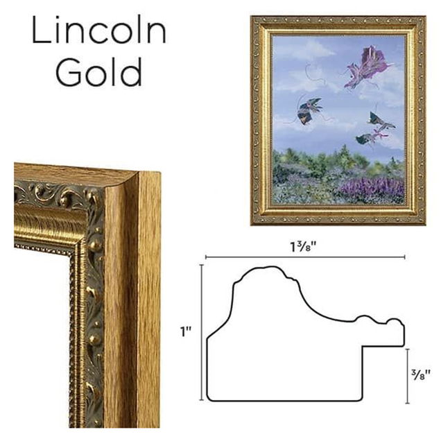 Lincoln 1in Wood Frame with 2mm Glass & Cardboard Backing Lincoln 1in Wood Frame with 2mm Glass & Cardboard Backing